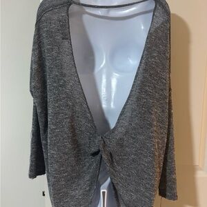 Lulu's Charcoal Gray Women's Open Back Sweater